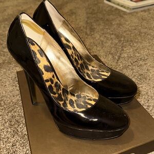 Gently used BeBe black heels